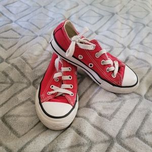Children's low top red converse - size 12